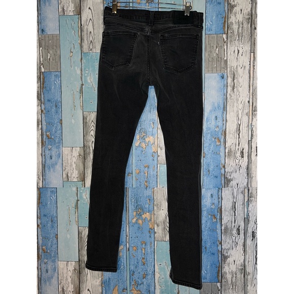 RARE LEVIS BLACK DISTRESSED JEANS - Picture 2 of 2